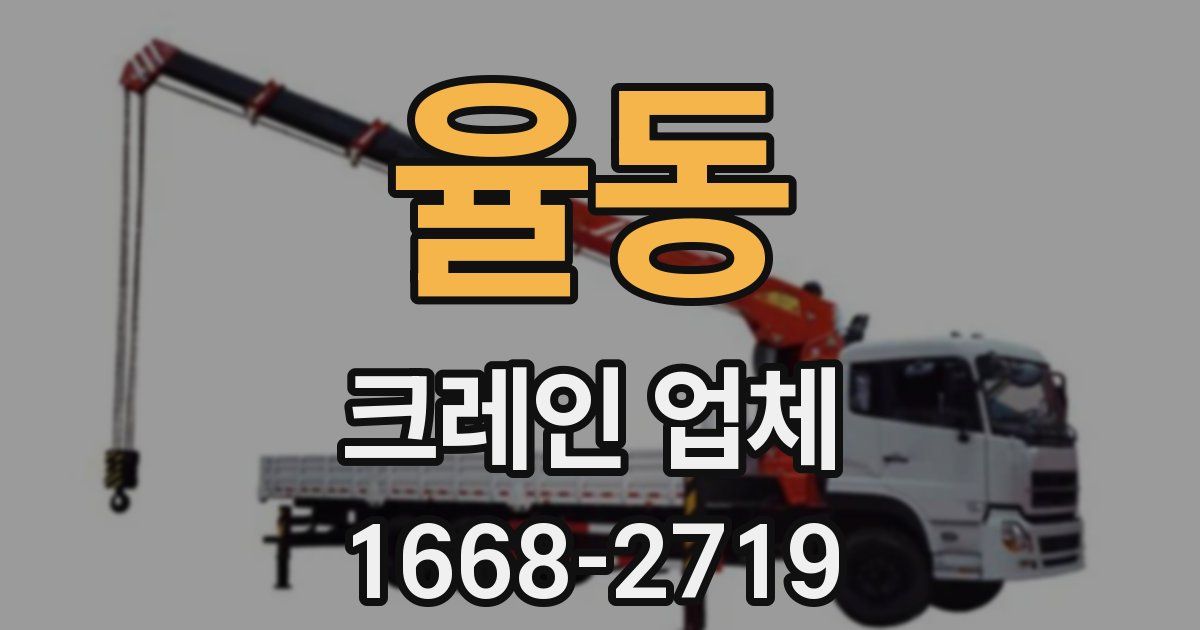 율동 크레인 업체