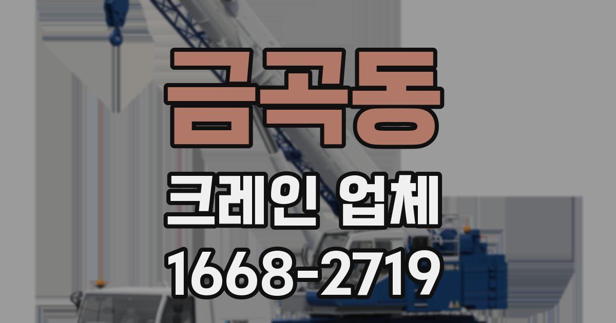 금곡동 크레인 업체