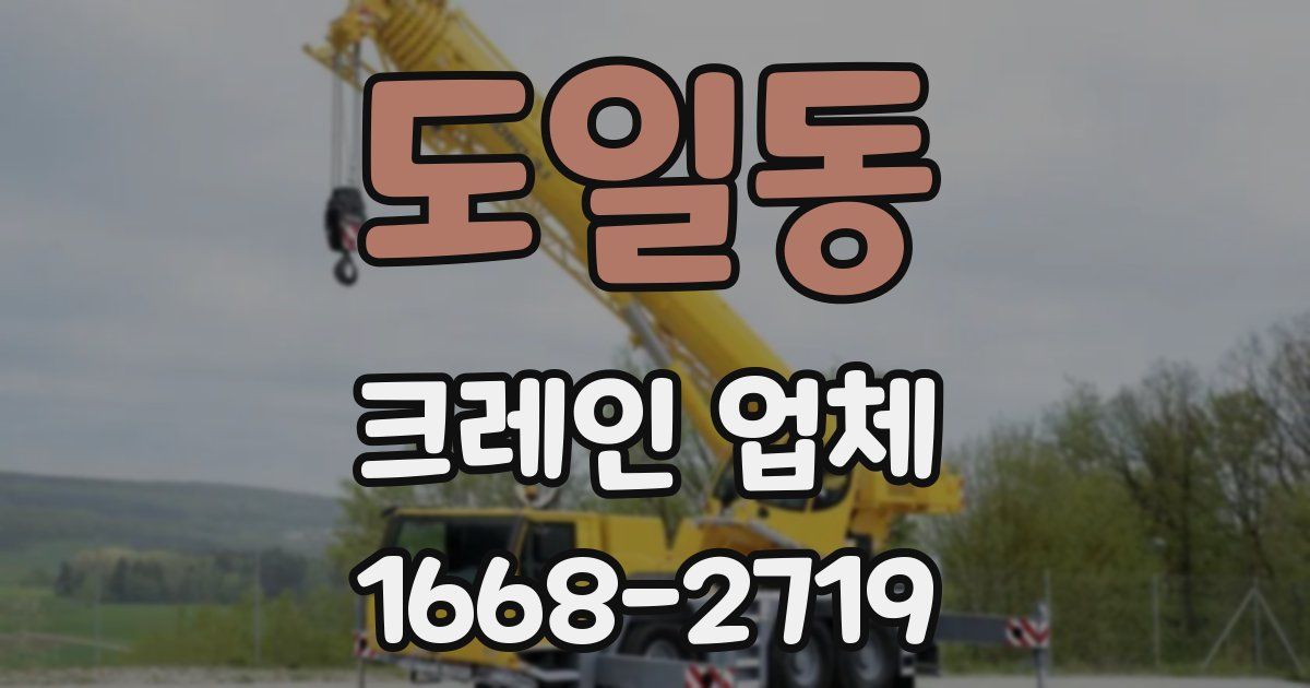 도일동 크레인 업체