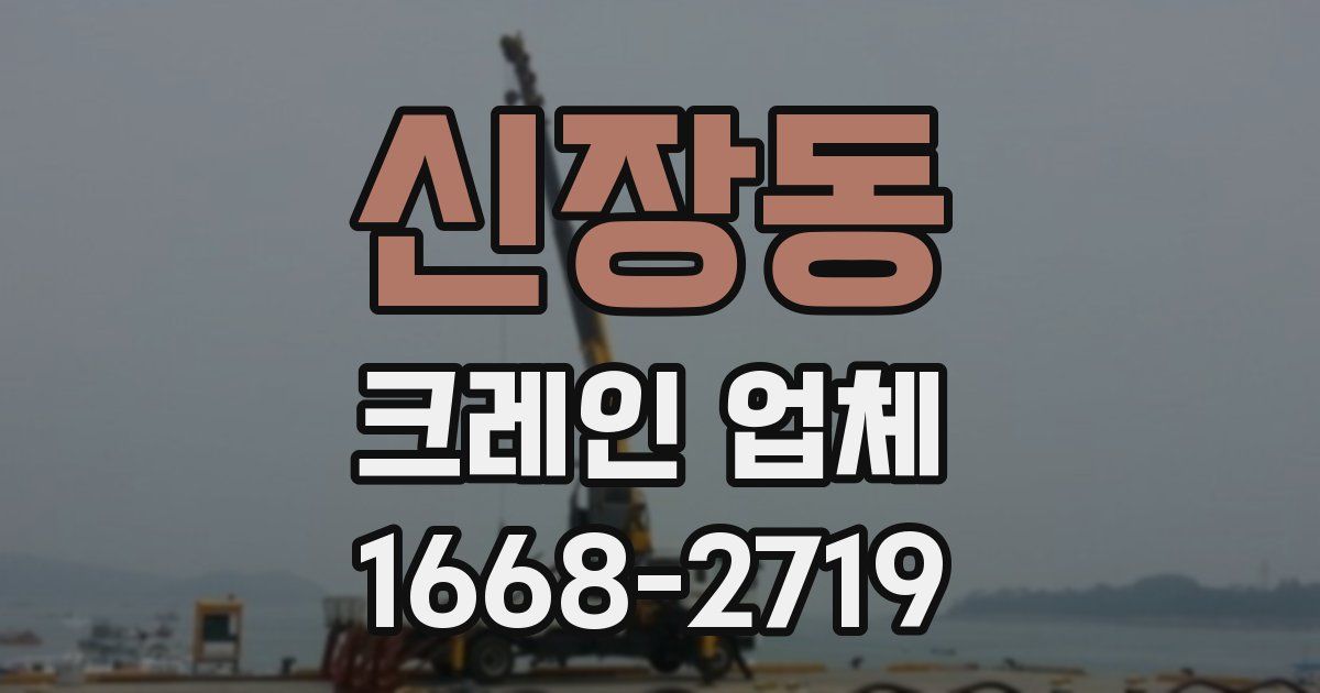 신장동 크레인 업체