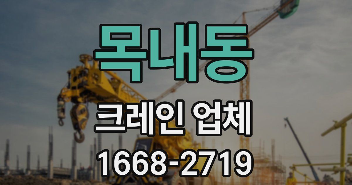 목내동 크레인 업체