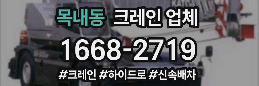 목내동 크레인 업체