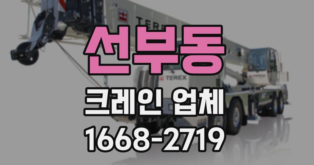 선부동 크레인 업체