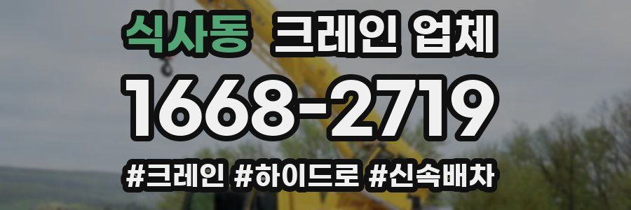 식사동 크레인 업체
