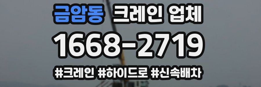 금암동 크레인 업체