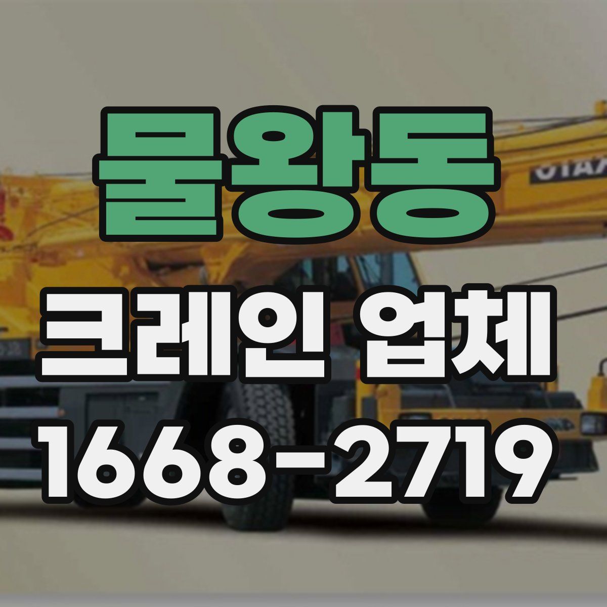 물왕동 크레인 업체