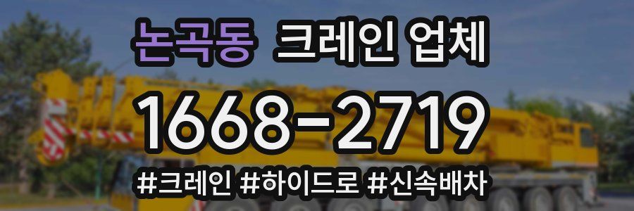 논곡동 크레인 업체
