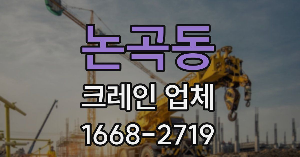 논곡동 크레인 업체
