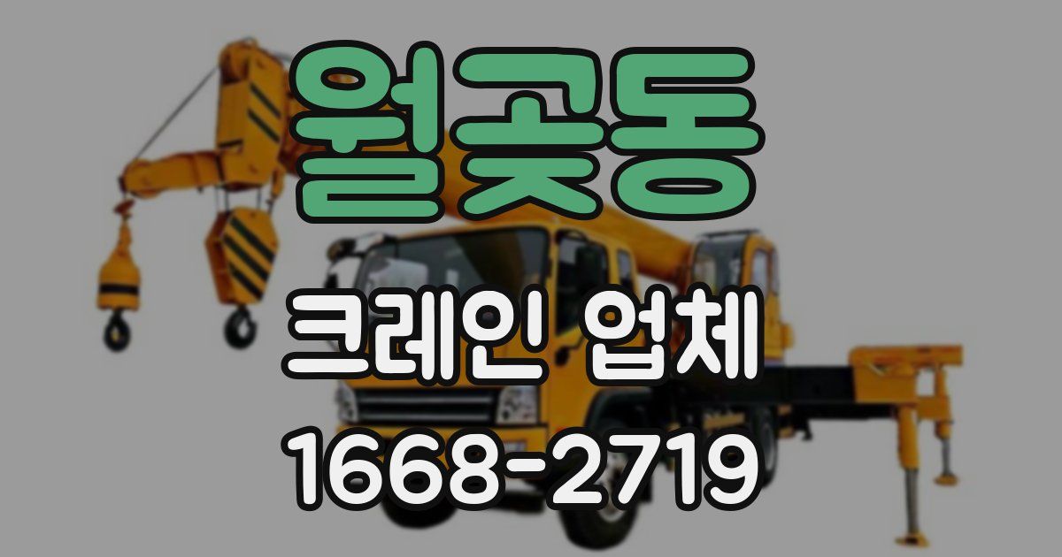 월곶동 크레인 업체