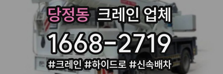 당정동 크레인 업체