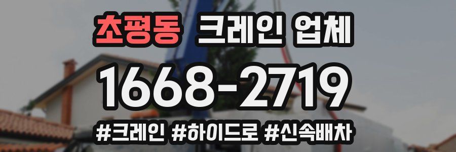 초평동 크레인 업체