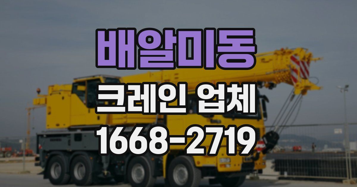 배알미동 크레인 업체