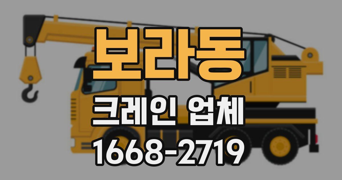 보라동 크레인 업체