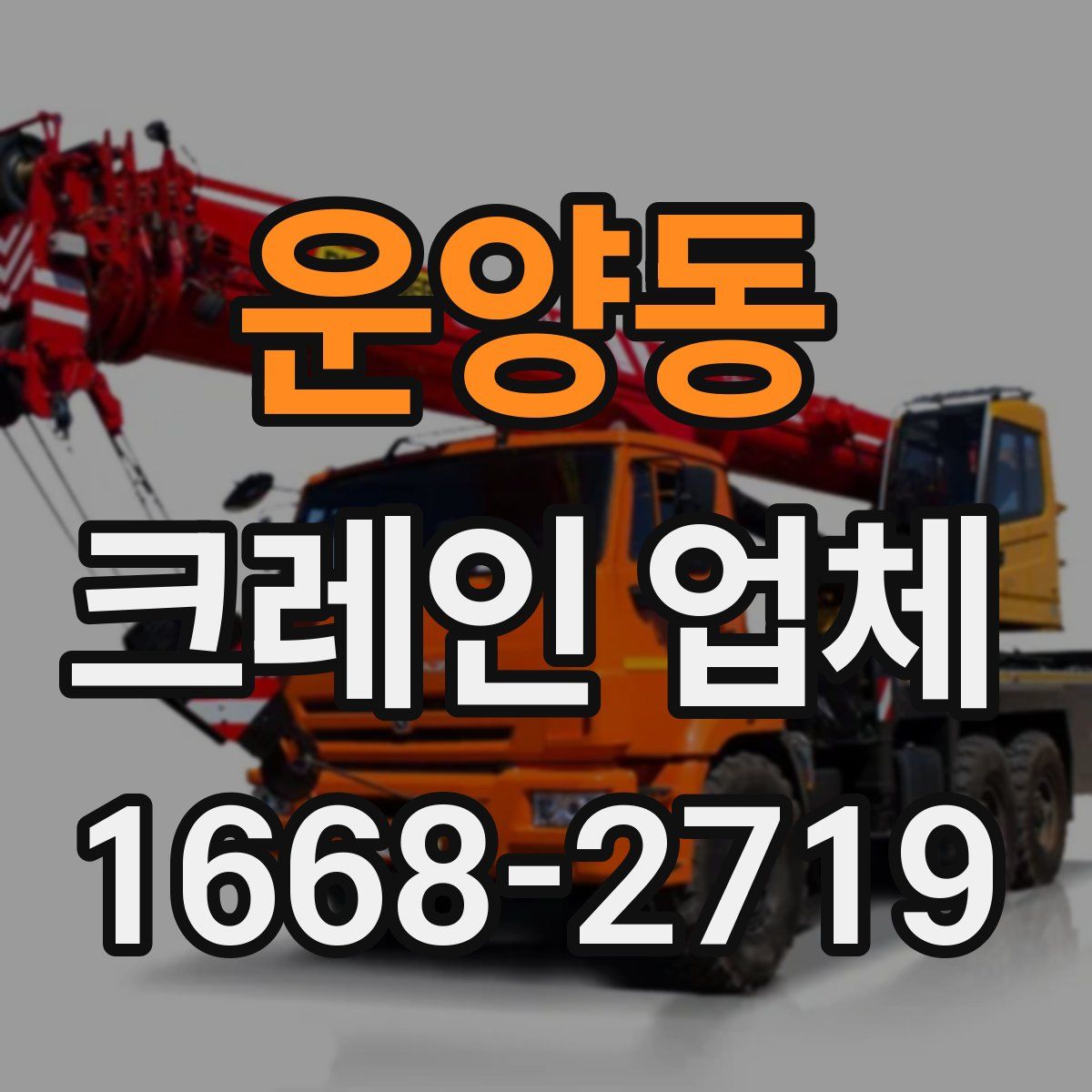 운양동 크레인 업체