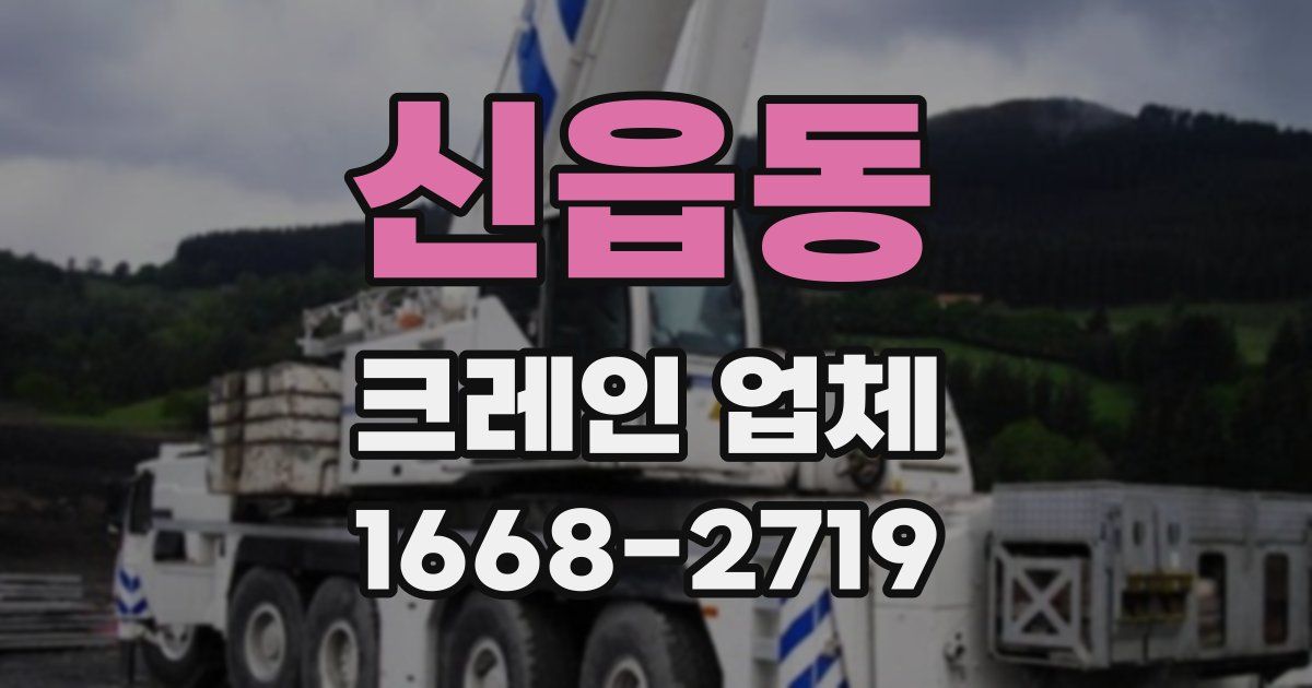 신읍동 크레인 업체