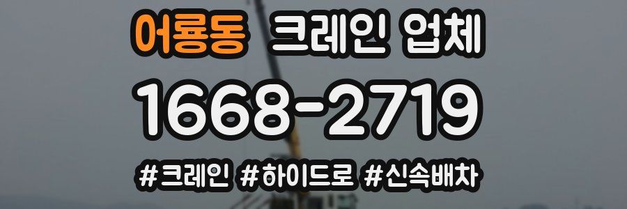 어룡동 크레인 업체