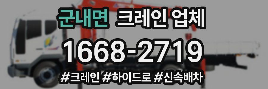 군내면 크레인 업체