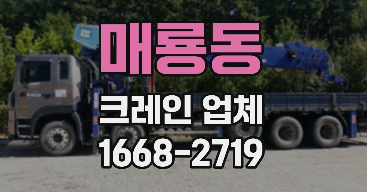매룡동 크레인 업체