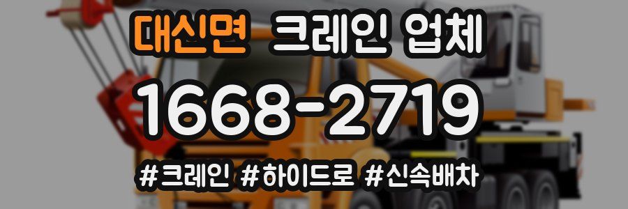 대신면 크레인 업체
