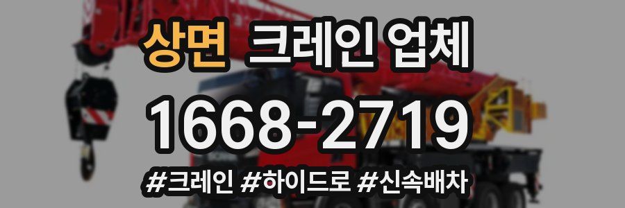 상면 크레인 업체