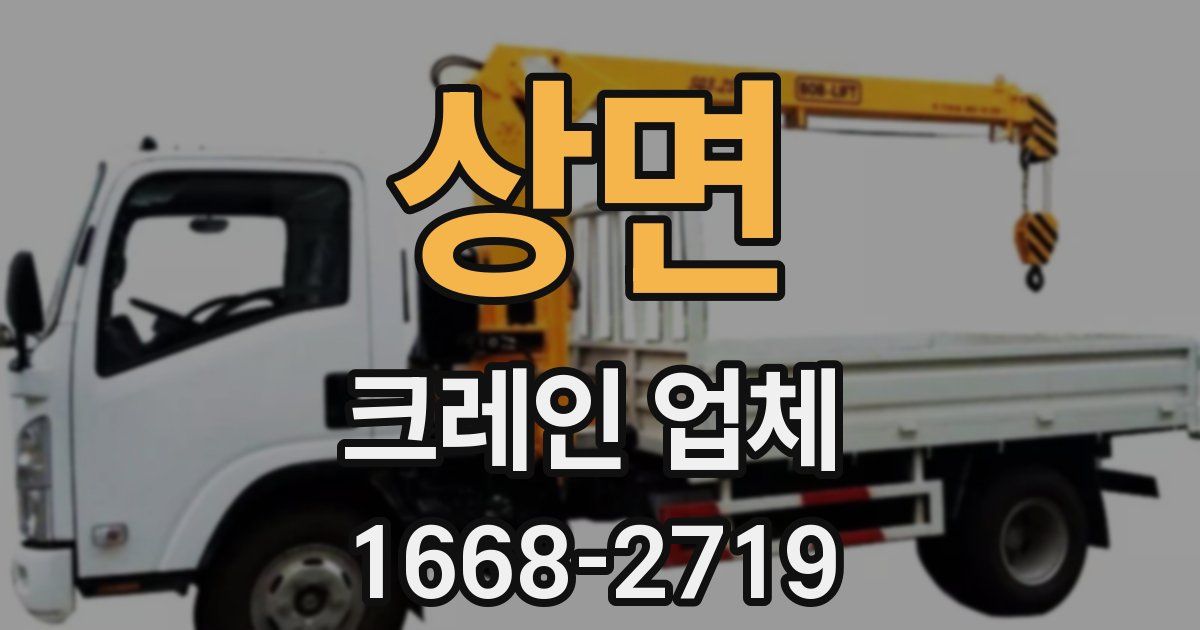 상면 크레인 업체