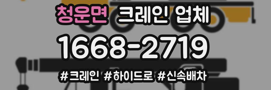 청운면 크레인 업체