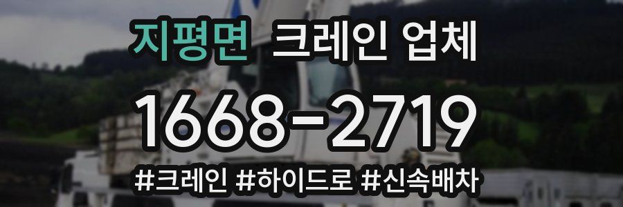 지평면 크레인 업체
