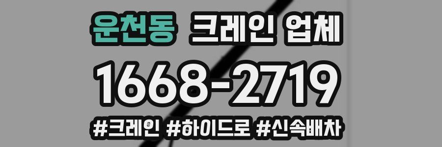 운천동 크레인 업체