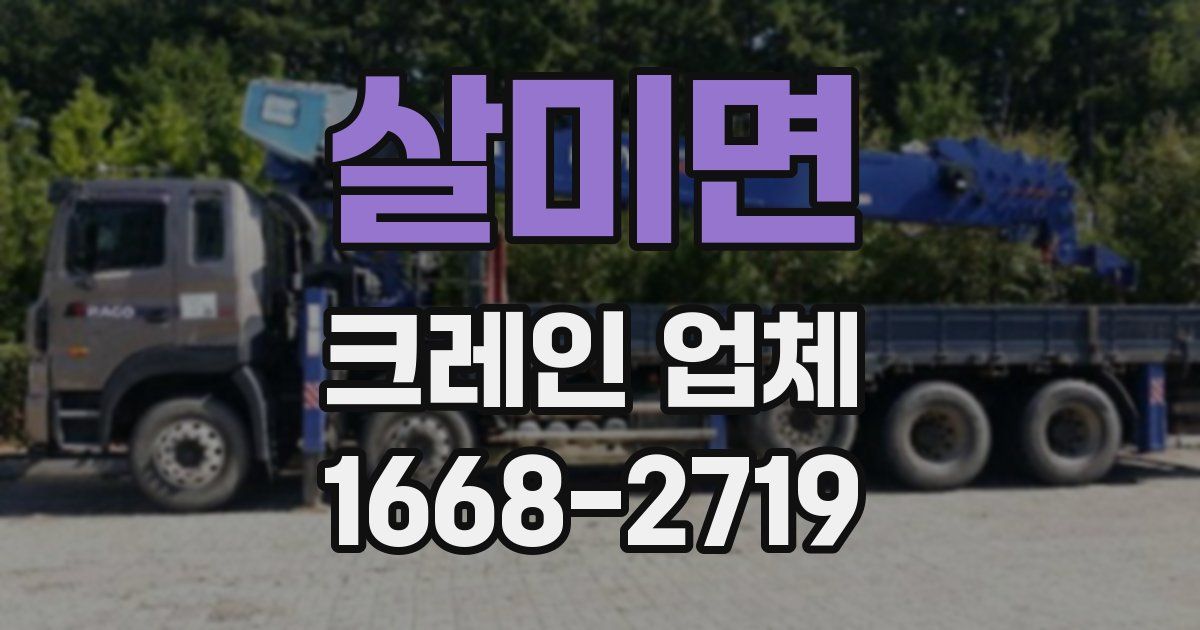 살미면 크레인 업체