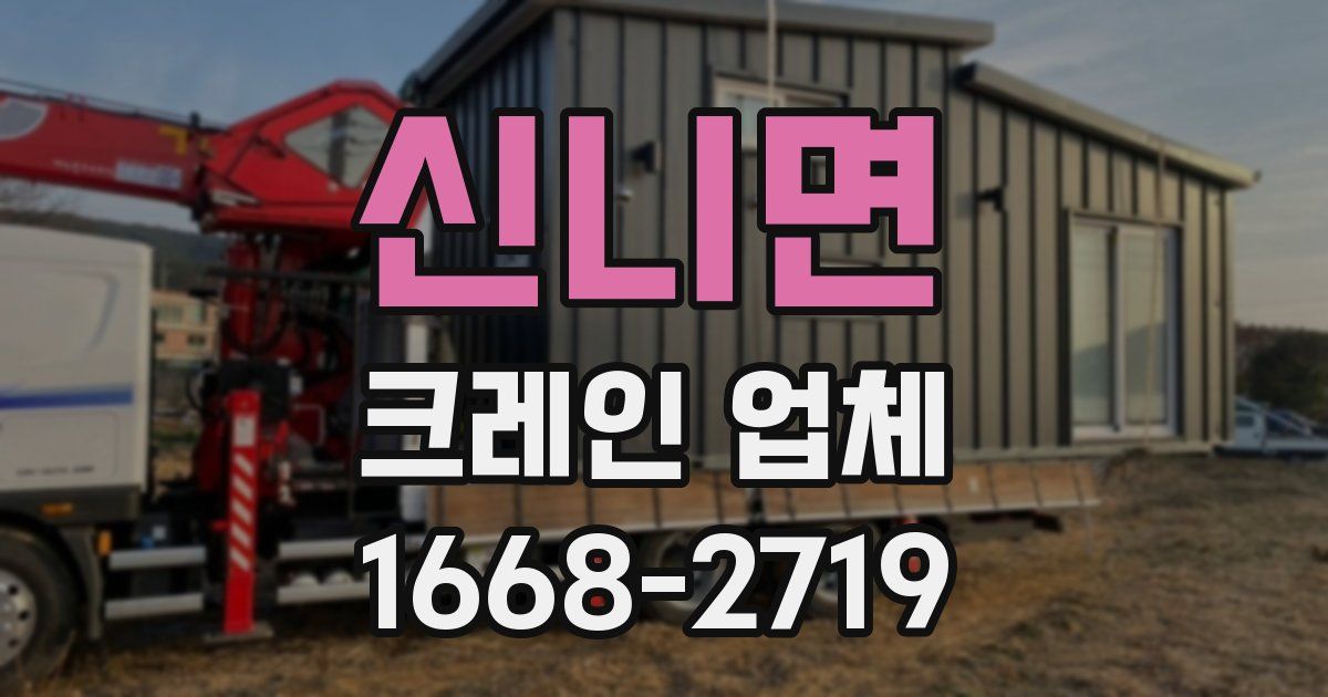 신니면 크레인 업체