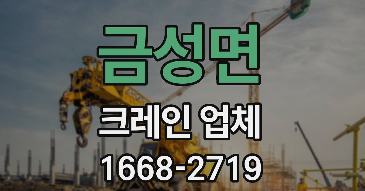 금성면 크레인 업체
