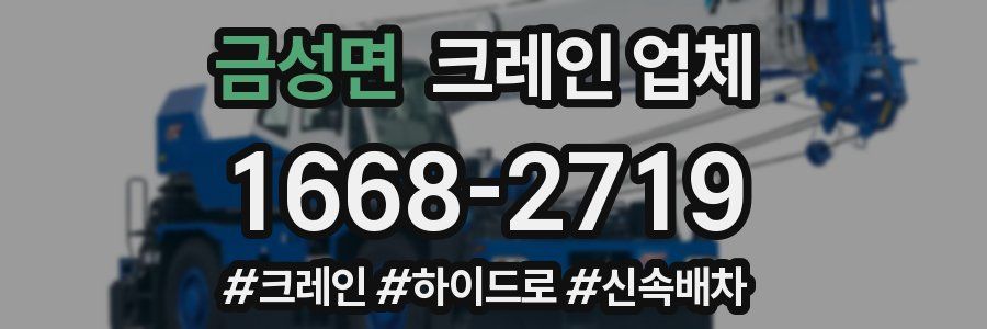 금성면 크레인 업체
