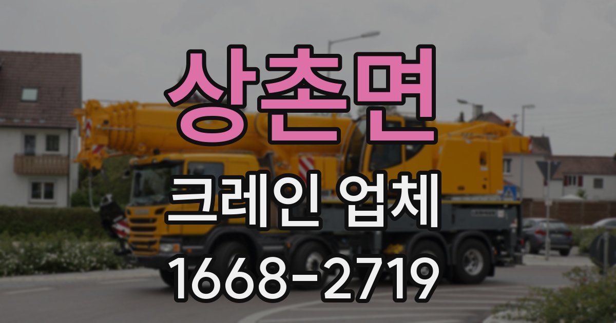 상촌면 크레인 업체
