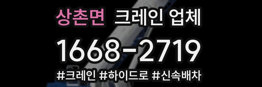 상촌면 크레인 업체