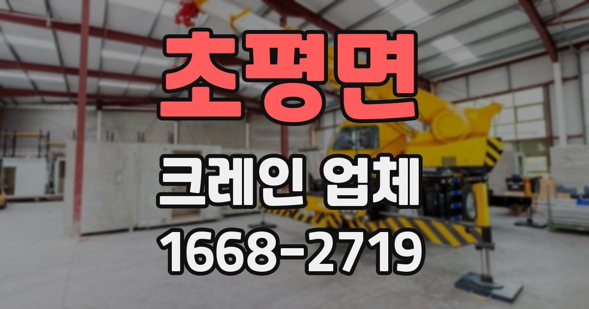 초평면 크레인 업체