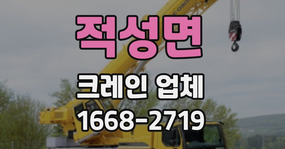 적성면 크레인 업체