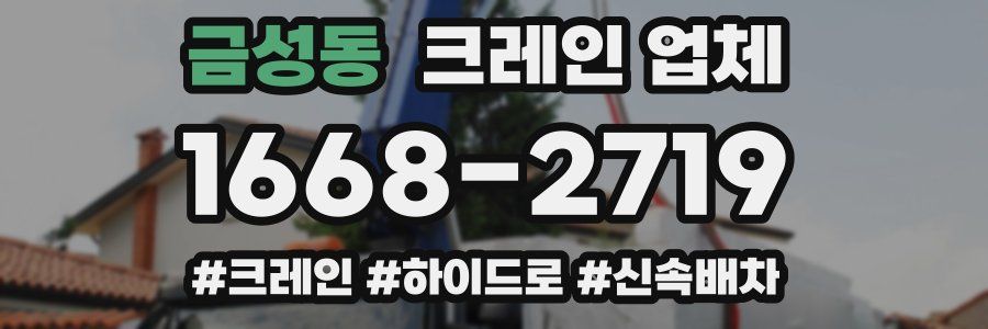 금성동 크레인 업체