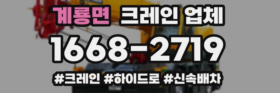 계룡면 크레인 업체