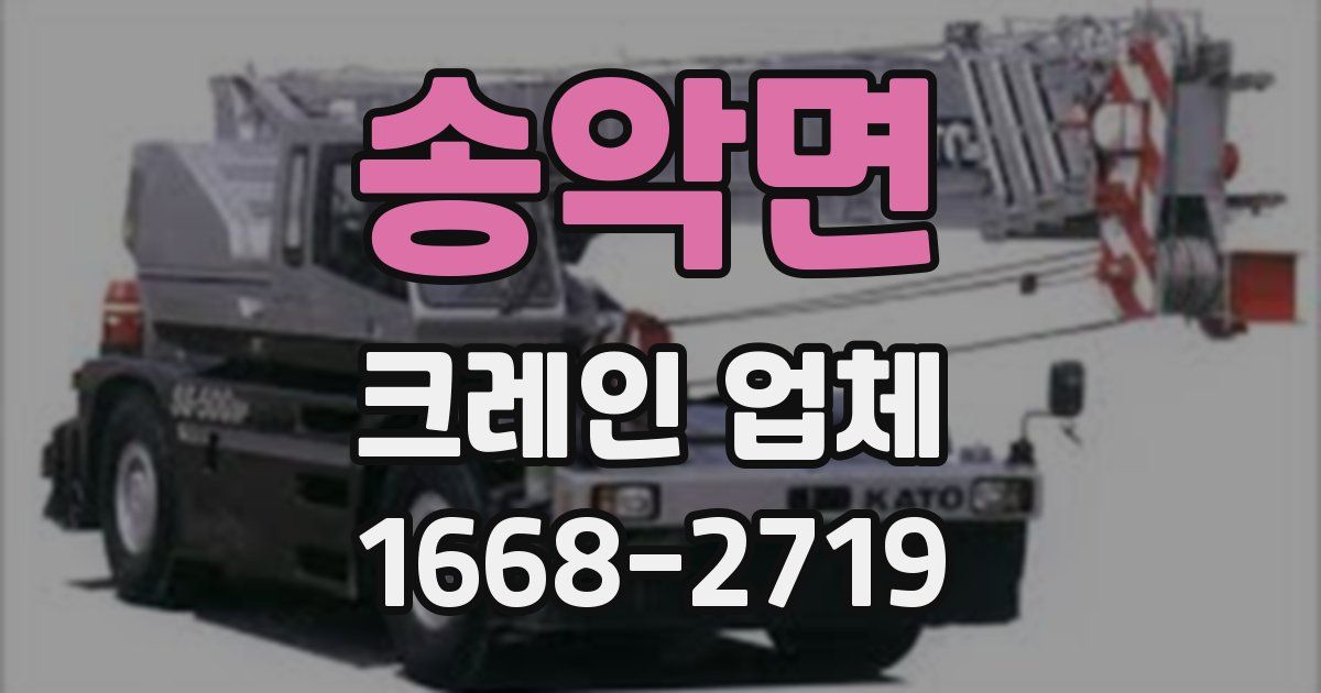 송악면 크레인 업체