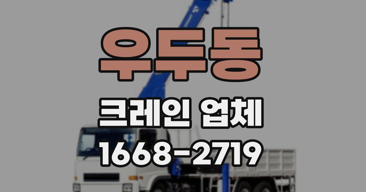 우두동 크레인 업체