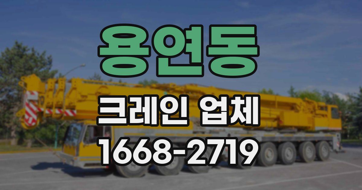 용연동 크레인 업체