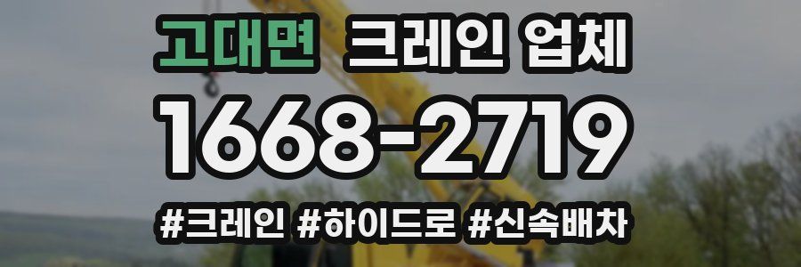 고대면 크레인 업체