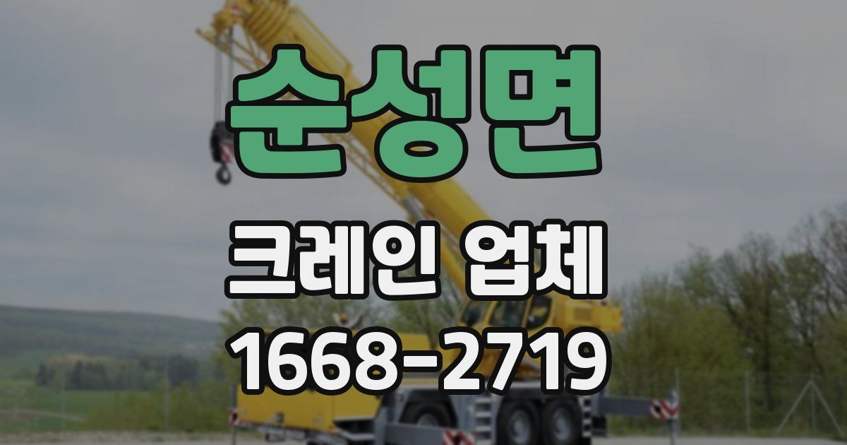 순성면 크레인 업체
