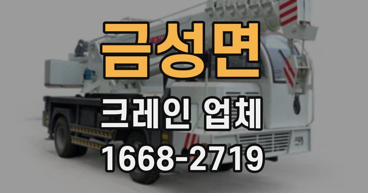 금성면 크레인 업체
