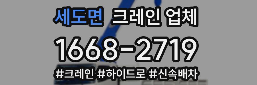 세도면 크레인 업체