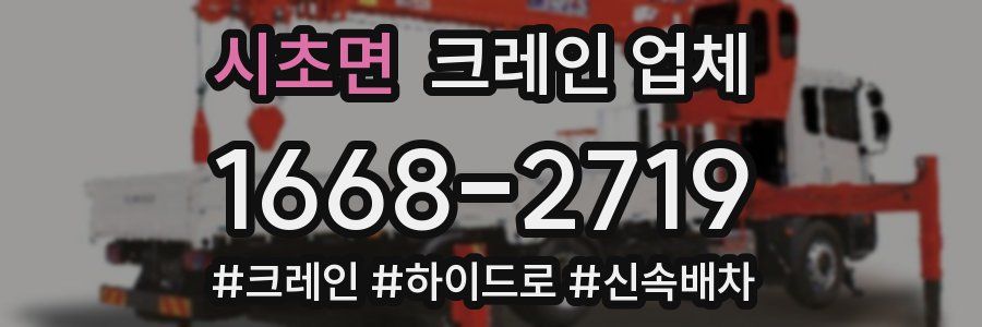 시초면 크레인 업체