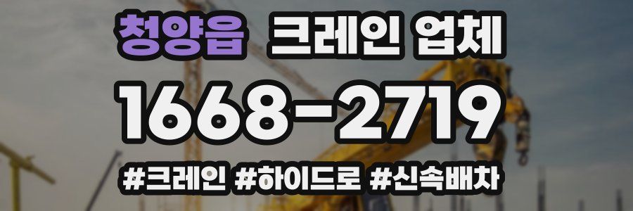 청양읍 크레인 업체