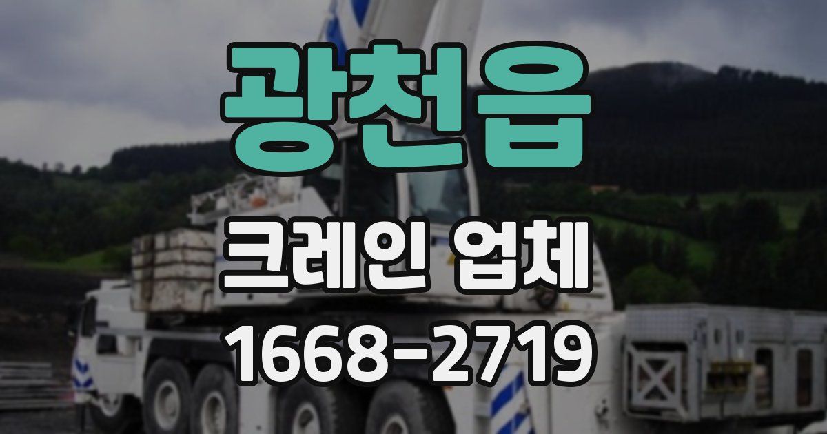광천읍 크레인 업체