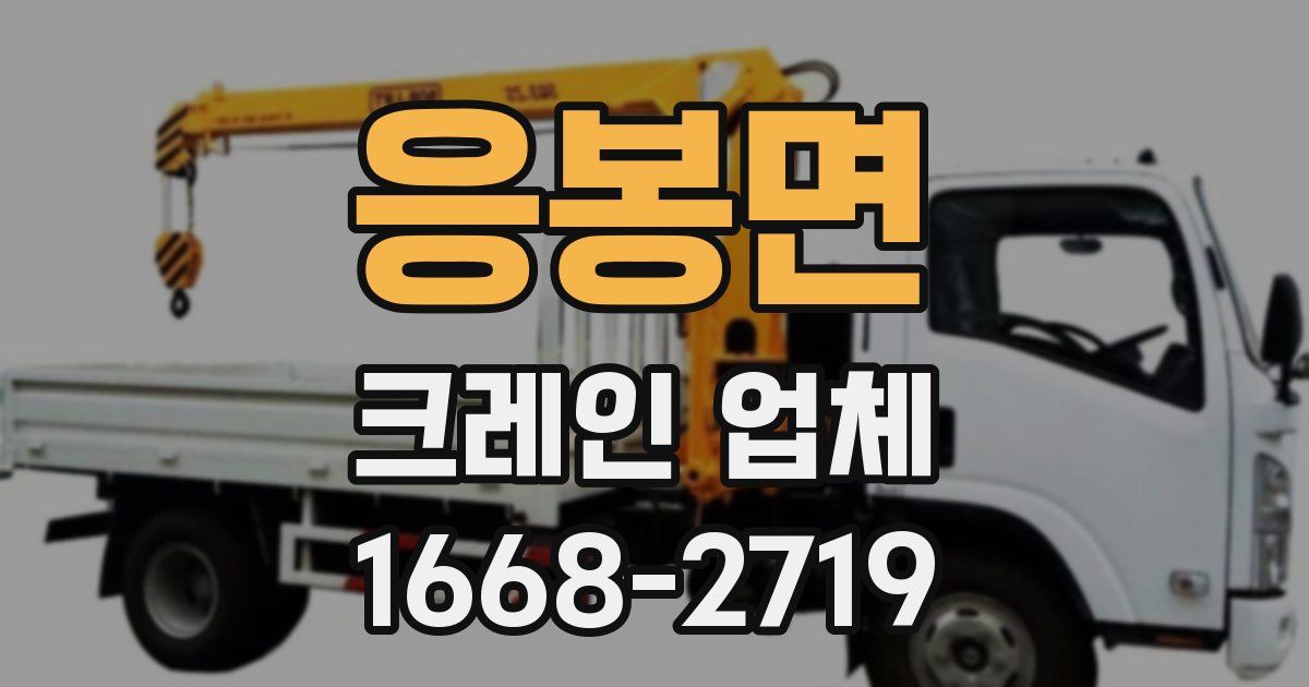 응봉면 크레인 업체