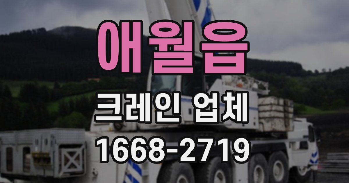 애월읍 크레인 업체